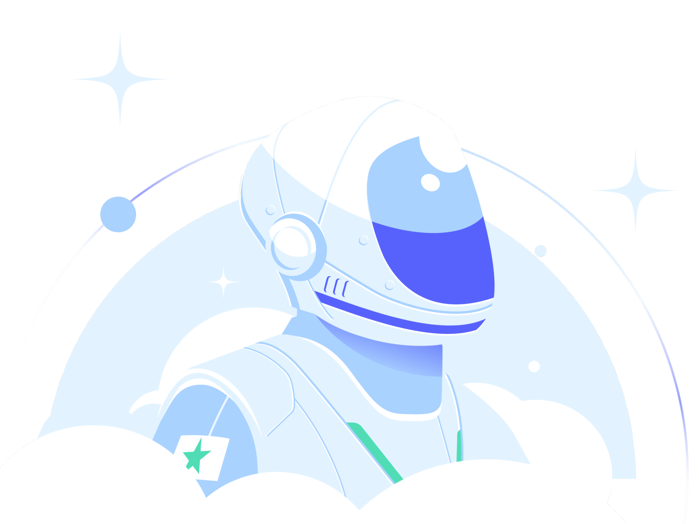 Groww Hero Illustration space-themed hero illustration system preview